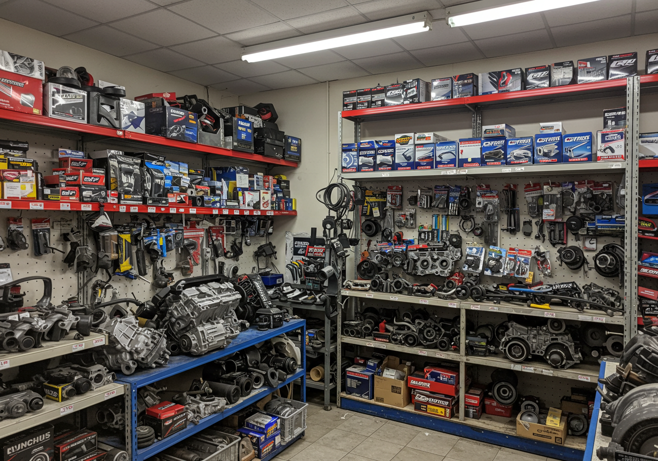 Professional auto parts warehouse
